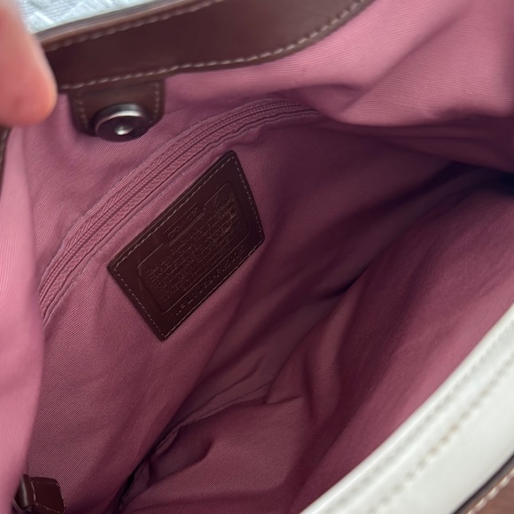 Coach Cream and Brown Shoulder Bag - Picture 6 of 7